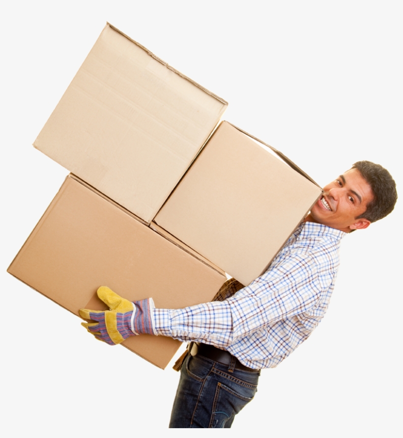 Man Carrying Heavy Box, transparent png download