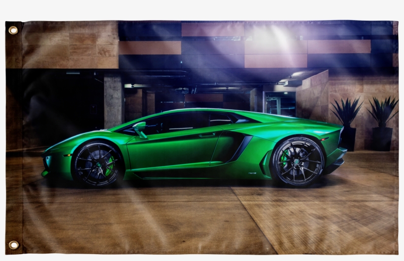 Sports Car Wall Flag - Lamborghini 4k, transparent png download