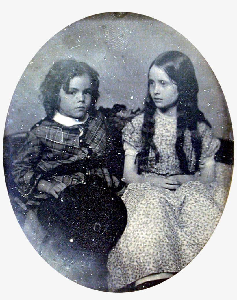 Una And Julian Hawthorne C1850 - Nathaniel Hawthorne Kid, transparent png download
