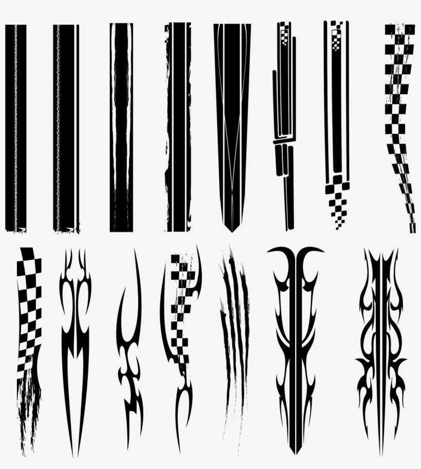 Download Tribal Car Stripes Race Car Stripes Vector Transparent PNG
