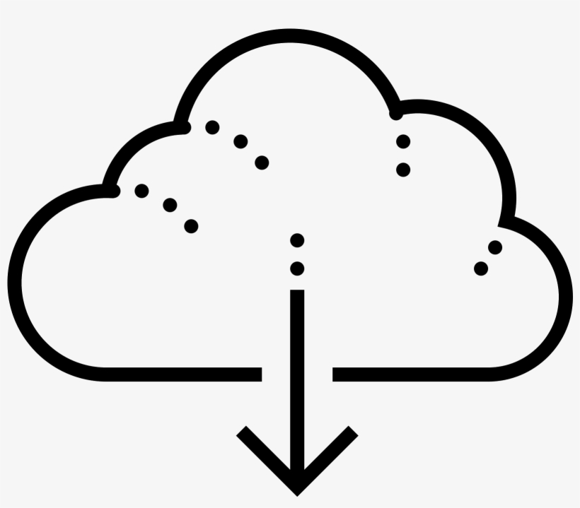The Icon Is A Logo Of Download From Cloud - Cloud Computing, transparent png download