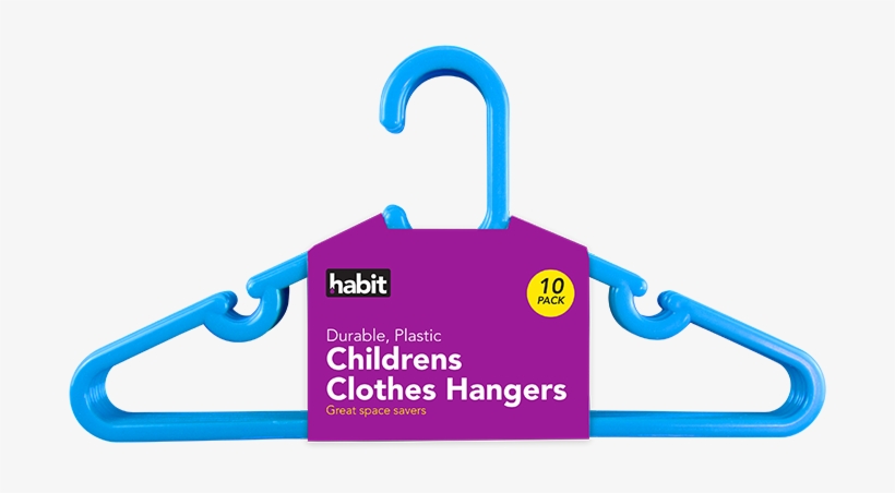 Childrens 10 Pack Kids Coat Clothes Hangers Hanging, transparent png download
