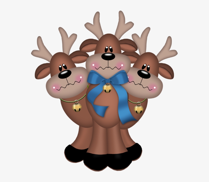 Imagenes De Renos Navideños Tiernos Christmas Clipart, - Imagenes De Renos Navideños, transparent png download