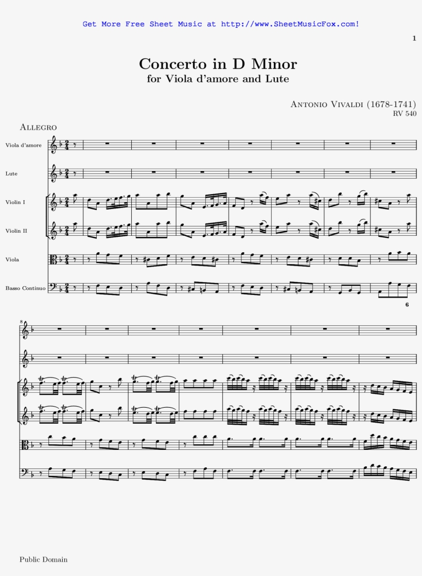 Concerto For Viola D - Viola D Amore, transparent png download