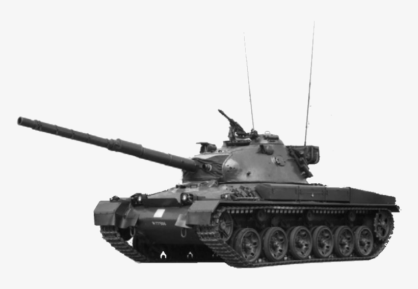 Panzer 51/61 Panzer 61 Aa9 - Panzer 68 Black White, transparent png download