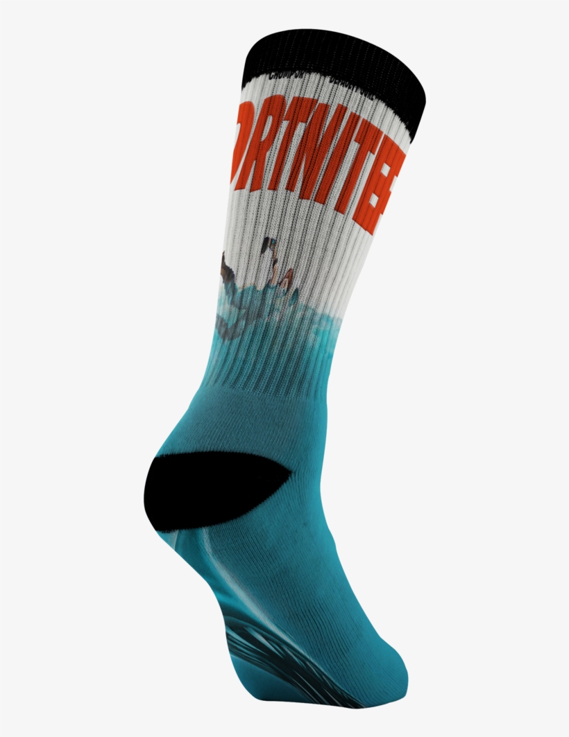 Fortnite Chomp Sr X Jaws Socks - Hockey Sock, transparent png download