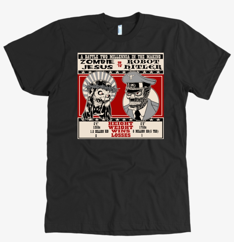 Zombie Jesus Vs Robot Hitler • Original Design By Tank - N Out 70th Anniversary Shirt, transparent png download