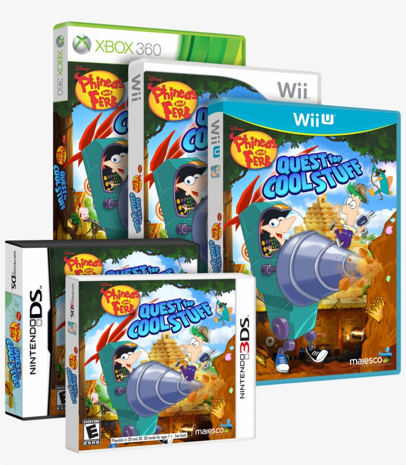 You Can Get The Game On All Game Devices Pictured Below - Phineas And Ferb Quest For Cool Stuff Wii, transparent png download