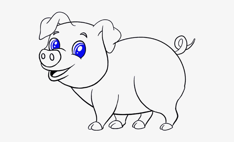 Cartoon Pig Png - Pig Outlines, transparent png download