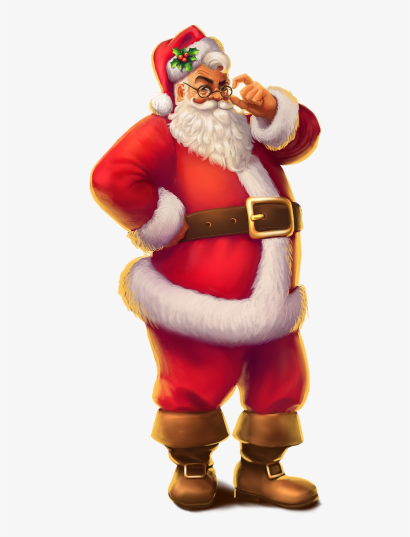 11 Character Santa Stacked Wild Soc Thumbnail - Santa Claus, transparent png download