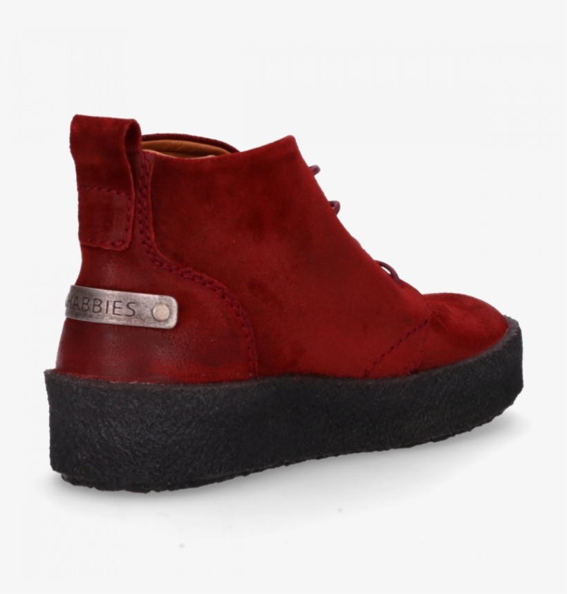 Ankle Boot With Lace Up Waxed Suede Red - Sneakers, transparent png download