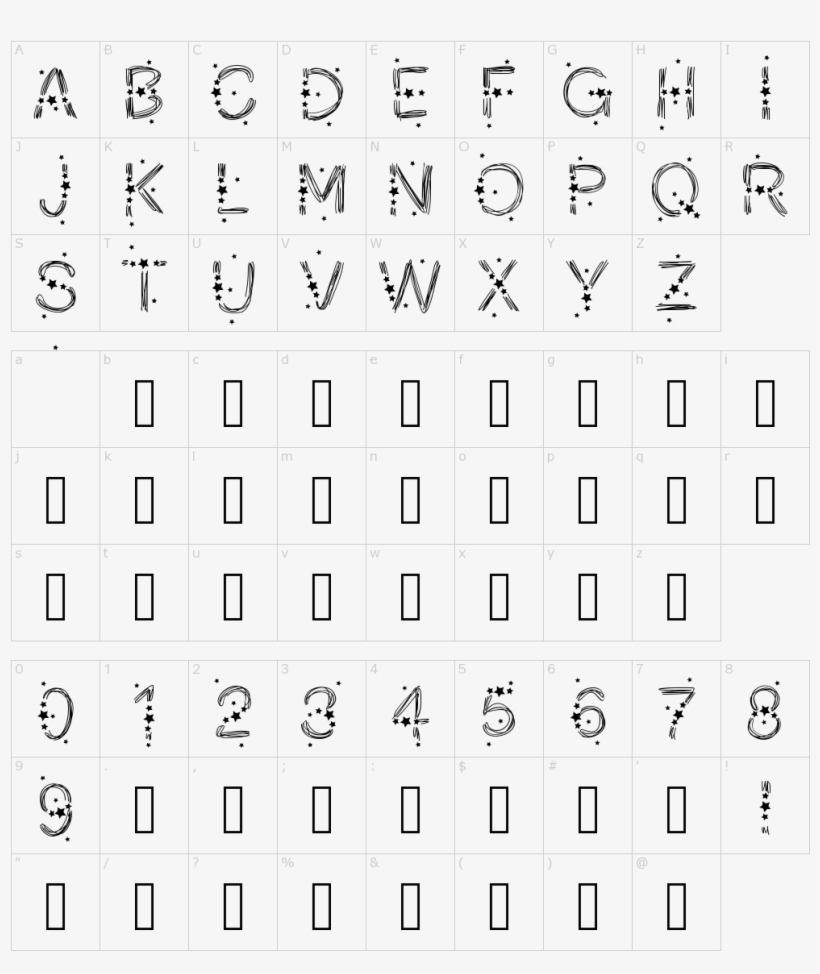 Pw Christmas Stars Font - Font, transparent png download