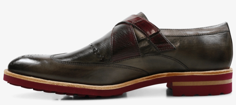 Monks Eddy 14 Smoke Grey Morning Grey Strap Burgundy - Slip-on Shoe, transparent png download