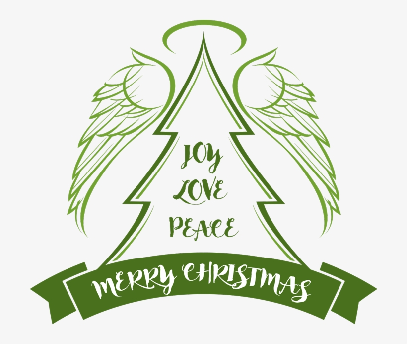 Christmas Angel Tree - Illustration, transparent png download