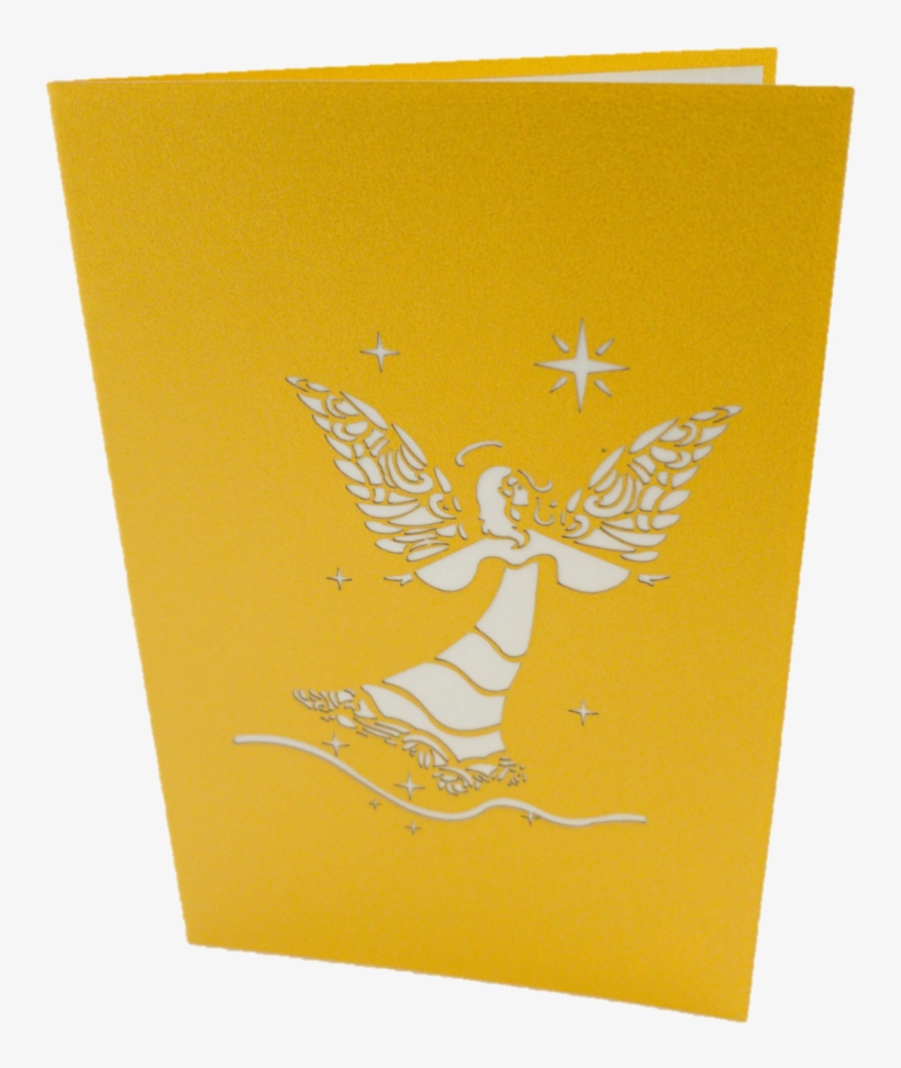 Christmas Angel 3d Pop Up Card - Surfing, transparent png download