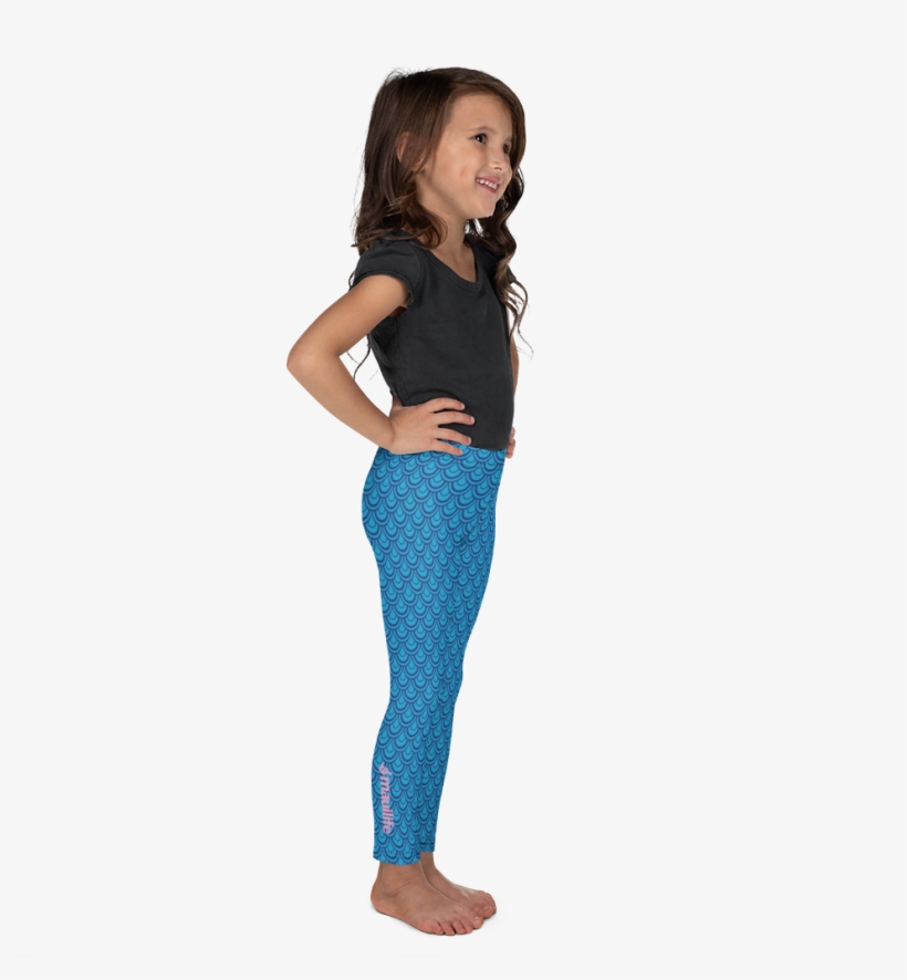 Mauilife™ Mermaid Scales Kids Leggings - Leggings, transparent png download