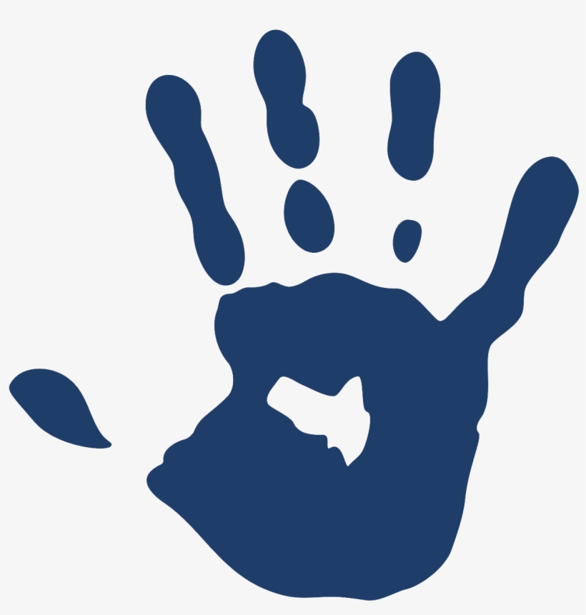 Print Of Hand - Mão Stencil, transparent png download