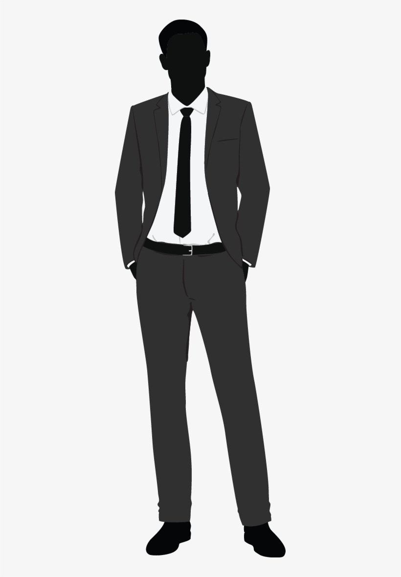 Business Man Silhouette - Tuxedo, transparent png download
