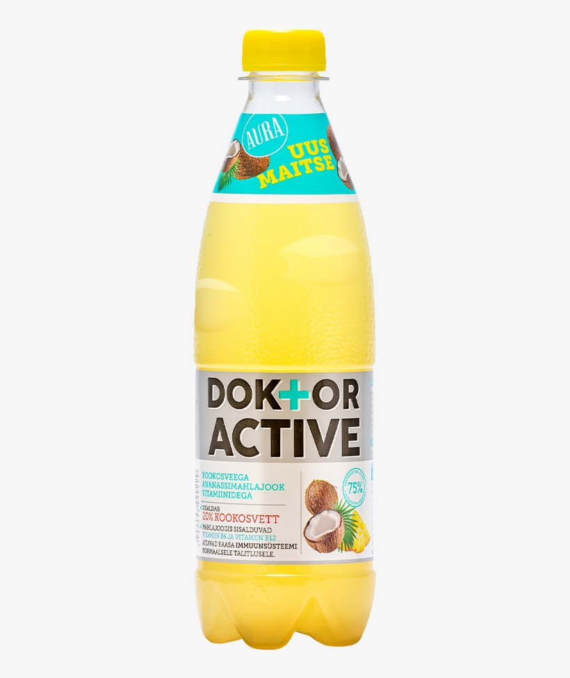 Dr Active Pineapple Juice Drink With Coconut Water - Orange Drink, transparent png download