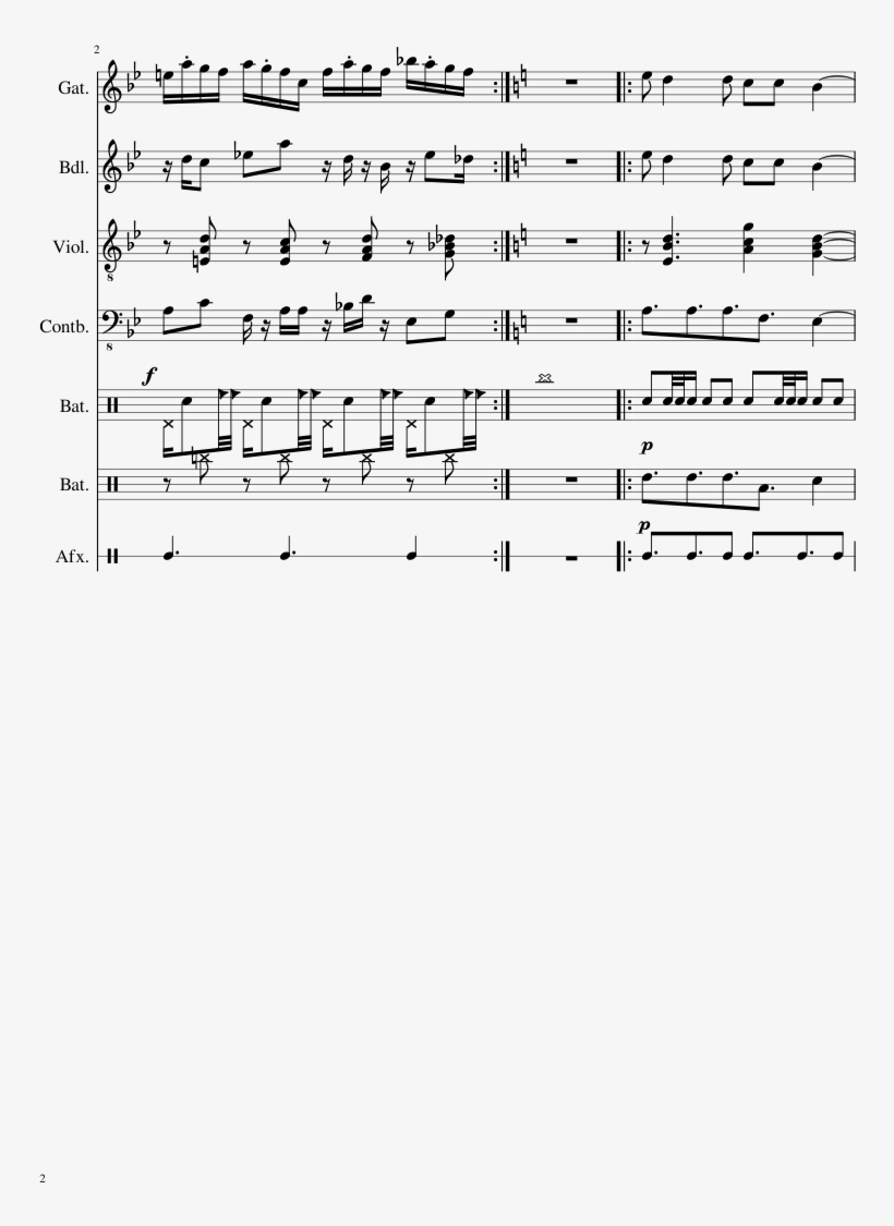 Tema Quadrado Sheet Music Composed By Claudio Miranda - Sheet Music, transparent png download