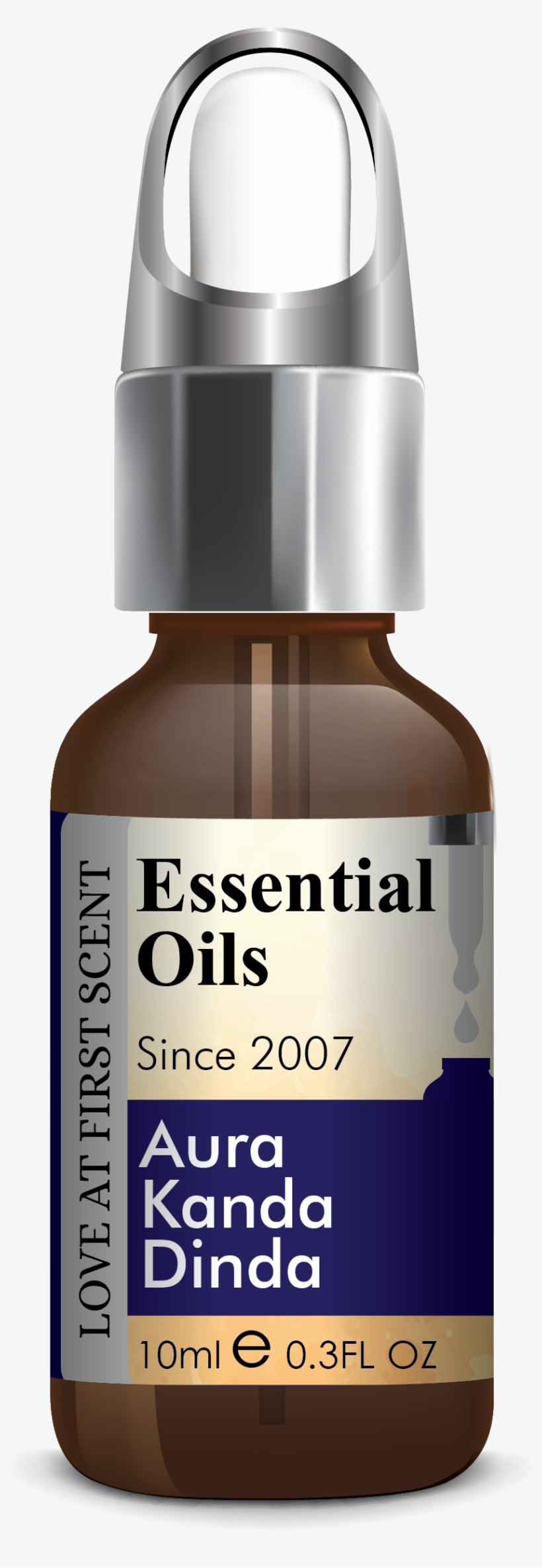 Aura Kanda Dinda Essential Oils - Glass Bottle, transparent png download