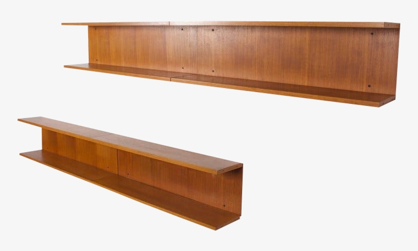 Teak Wall Shelves By Gunther Renkel For Rego Set Of - Plywood, transparent png download
