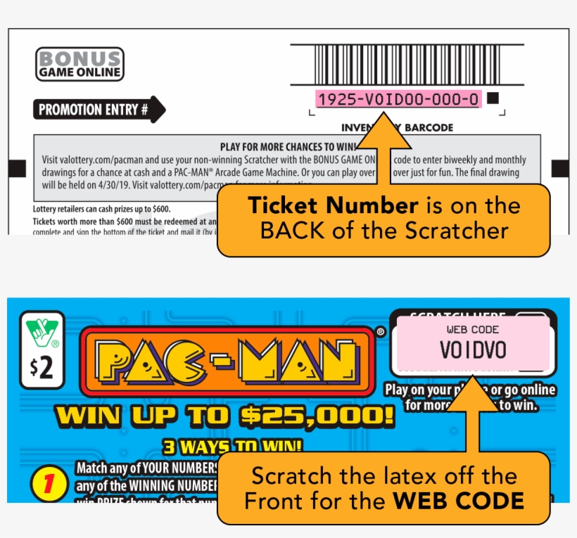 Enter The Bonus Web Code Found On The Upper Right Of - Pacman, transparent png download