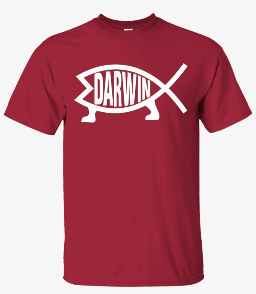 Darwin Ichthus Fish Christian Shirt Evolution Science - Culver's Apparel, transparent png download