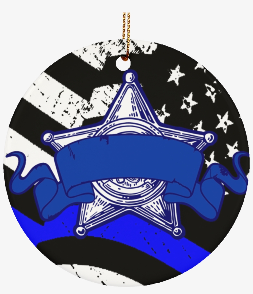 Police Inspired Ceramic Blue Line Grunge Flag Patriotic - Prohibido Fumar, transparent png download