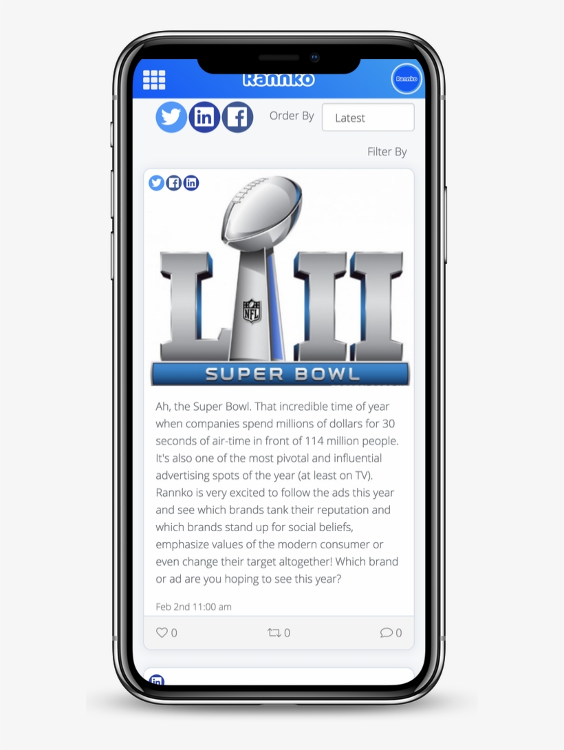 Take Control Of Social - Super Bowl 52 Logo Png, transparent png download