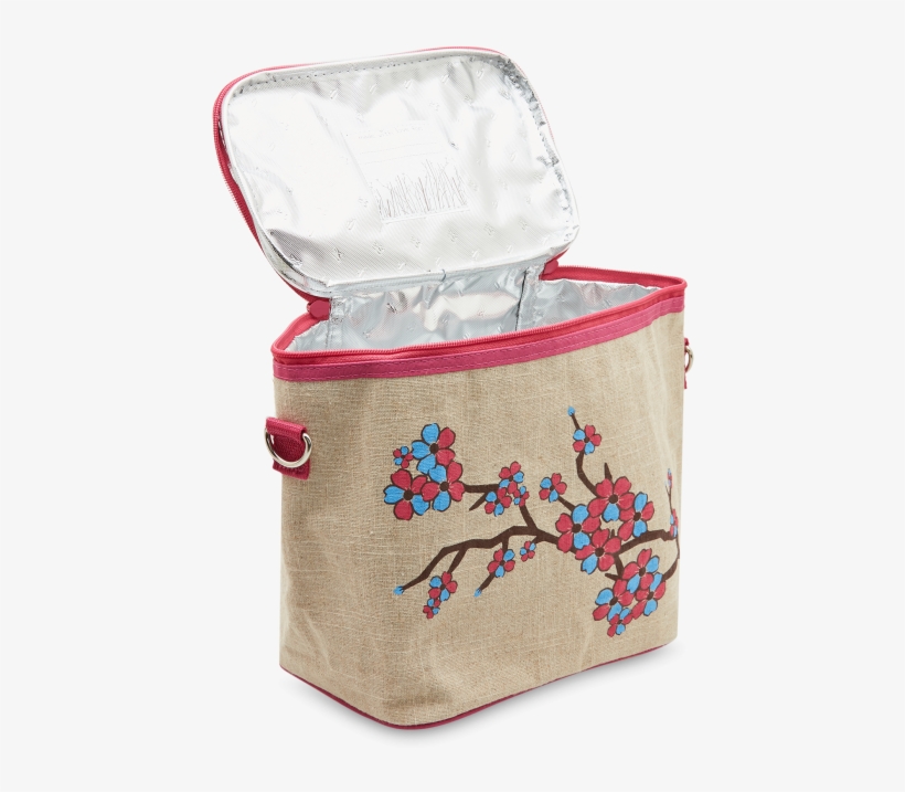 Pink Cherry Blossom Lunch Cooler Bag - Gunny Sack, transparent png download