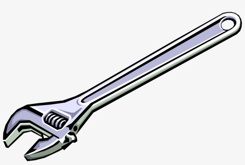 Vector Illustration Of Adjustable Wrench Or Spanner - Chave De Boca Vetor Png, transparent png download