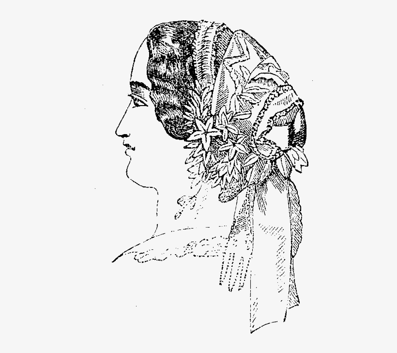 This Antique Fashion Digital Stamp Is Of An 1859, Victorian - Sketch, transparent png download