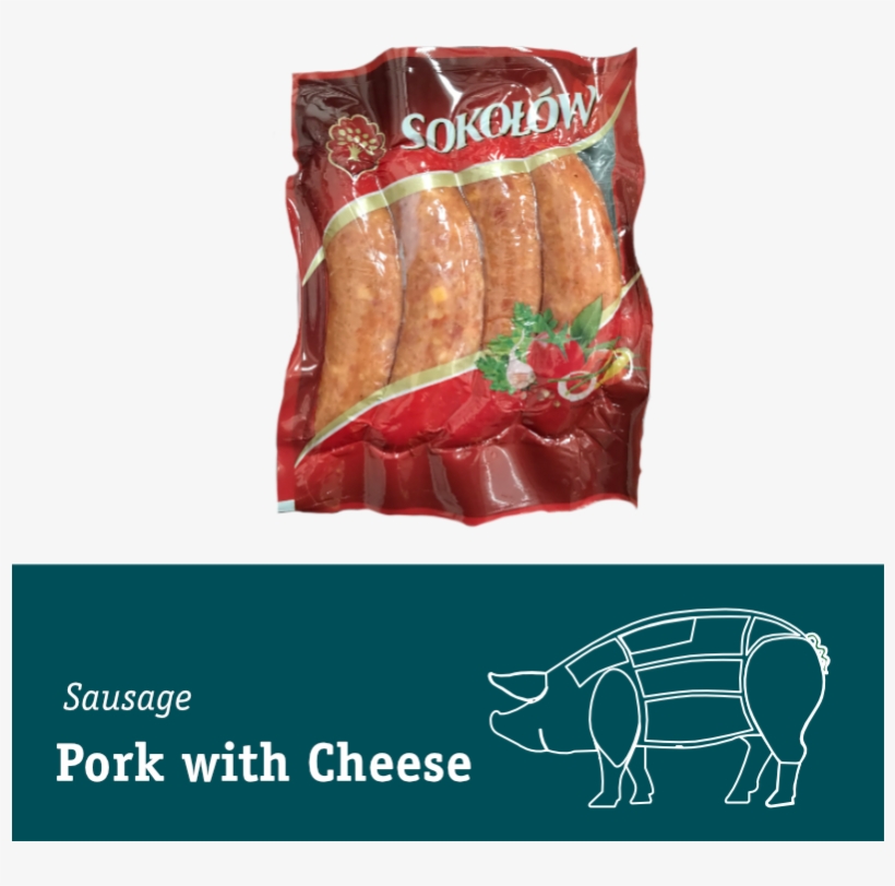 Pork With Cheese - Sausage, transparent png download