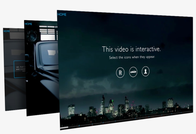 A Moody Cityscape With The Title 'this Video Is Interactive' - Display Device, transparent png download