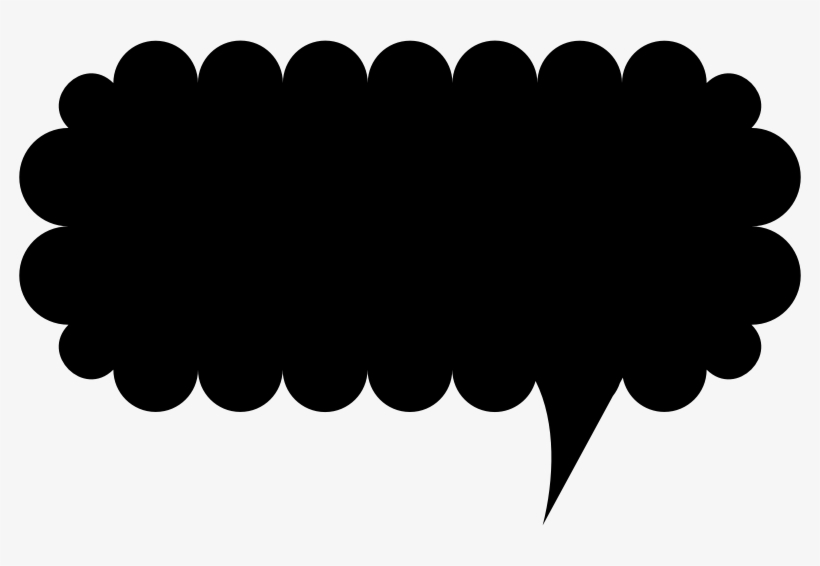 Speech Bubble Silhouette - Illustration, transparent png download