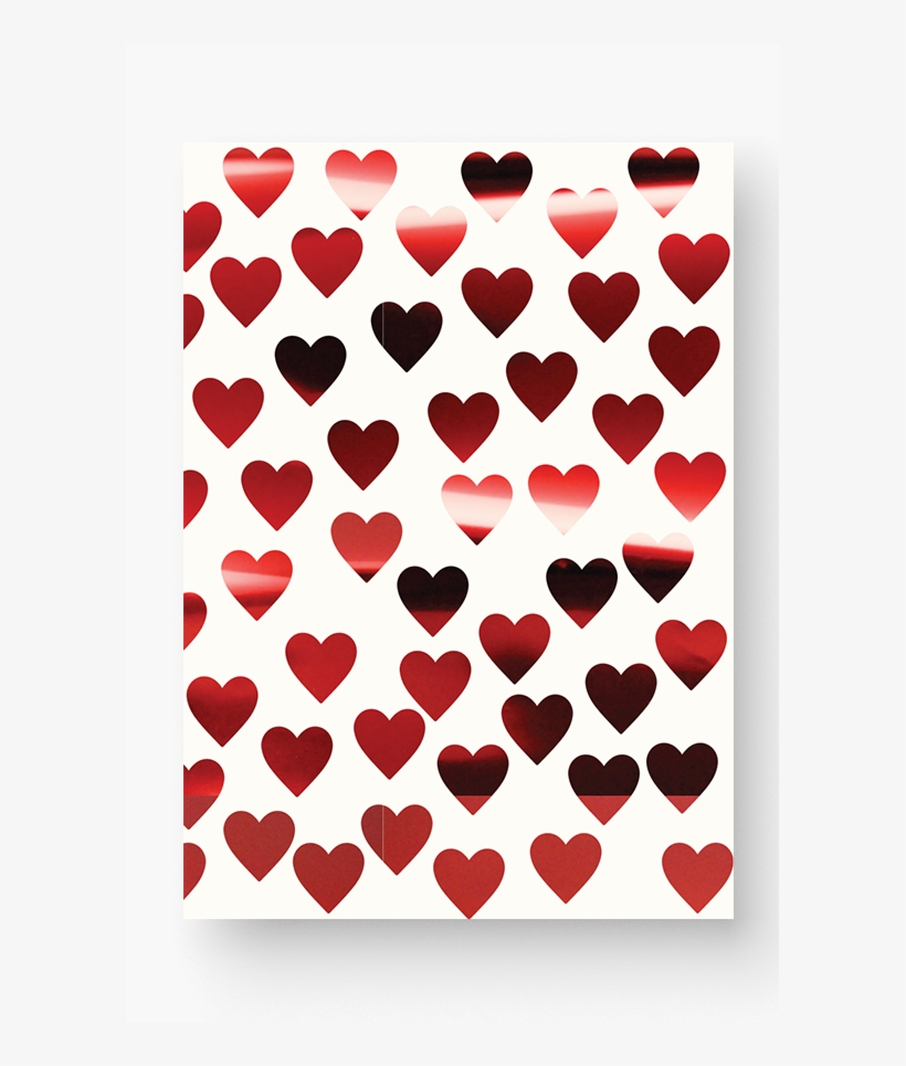 Foil Small Hearts Watercolor Pattern - Heart, transparent png download