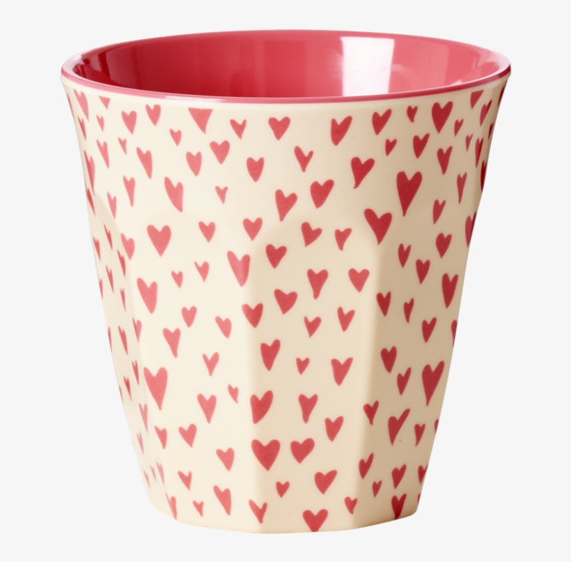 Small Heart Print Melamine Cup By Rice Dk - Mug, transparent png download