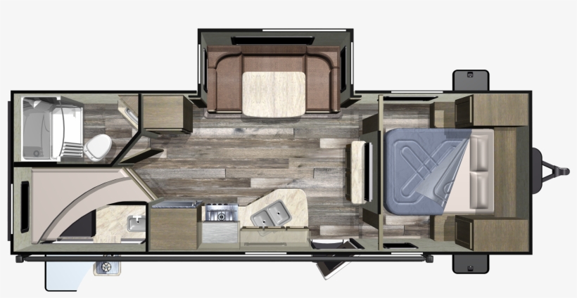 New 2019 Starcraft Launch Outfitter 24odk - 2019 Travel Trailer Floorplans, transparent png download