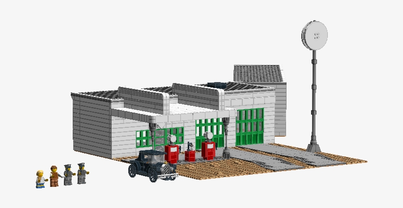 Vintage Octan Gas Station - House, transparent png download