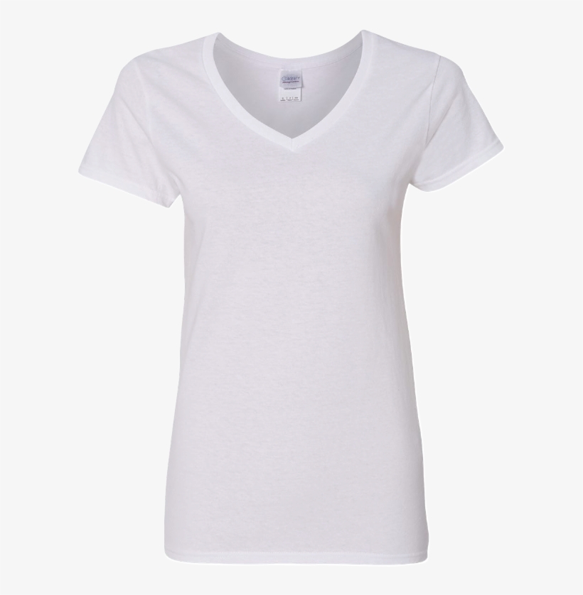Download Ladies V L Neck T Shirt Short Womens White T Shirt Template Png Image Transparent Png Free Download On Seekpng