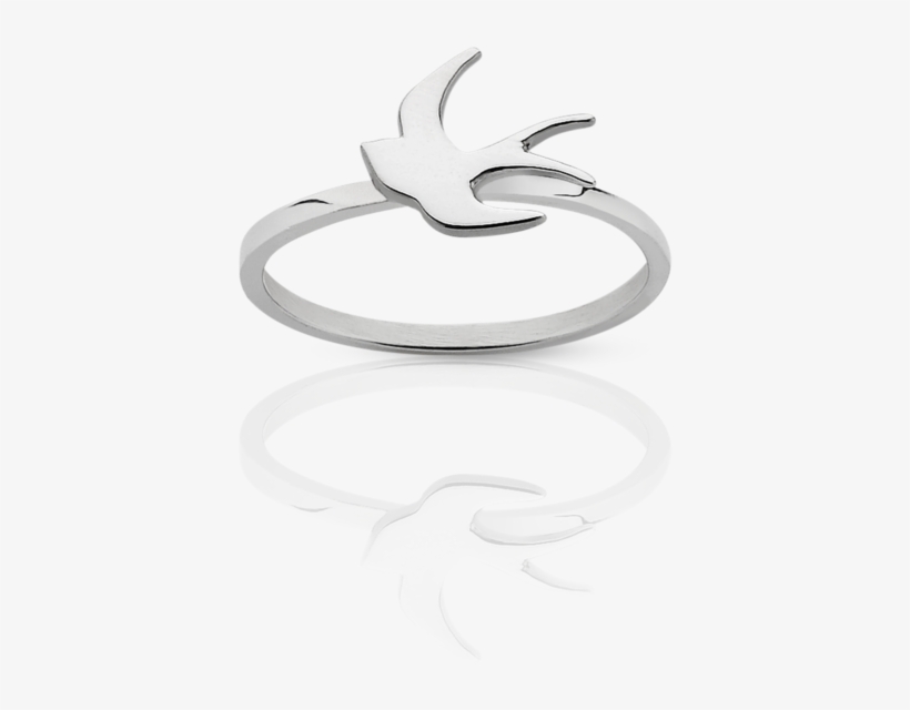 Swallow Stacker Ring - Titanium Ring, transparent png download