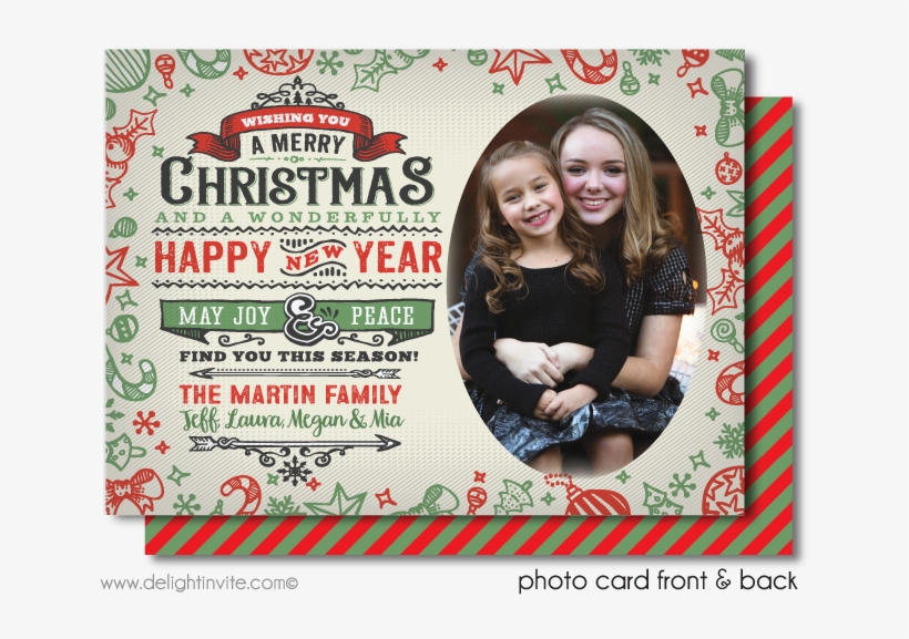 Vintage Christmas Holiday Photo Cards [hol603fc] - Happy Homes, transparent png download