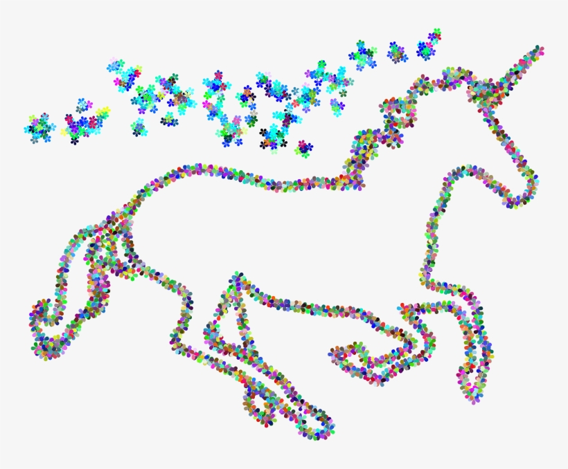 Medium Image - Free Black And White Clipart Unicorn, transparent png download