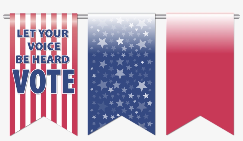 Estrellas Rayas Marcador Elemento Adhesivo - Let Your Voice Be Heard Vote, transparent png download