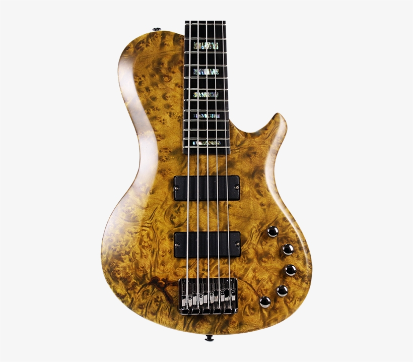 2018 10s Bh Camphor Burl&5p Flame Maple 5 String Electric - Bass Guitar, transparent png download