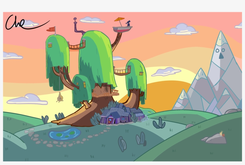 Hello Everybody, Made A Painting Of The Adventure Time - Illustration, transparent png download