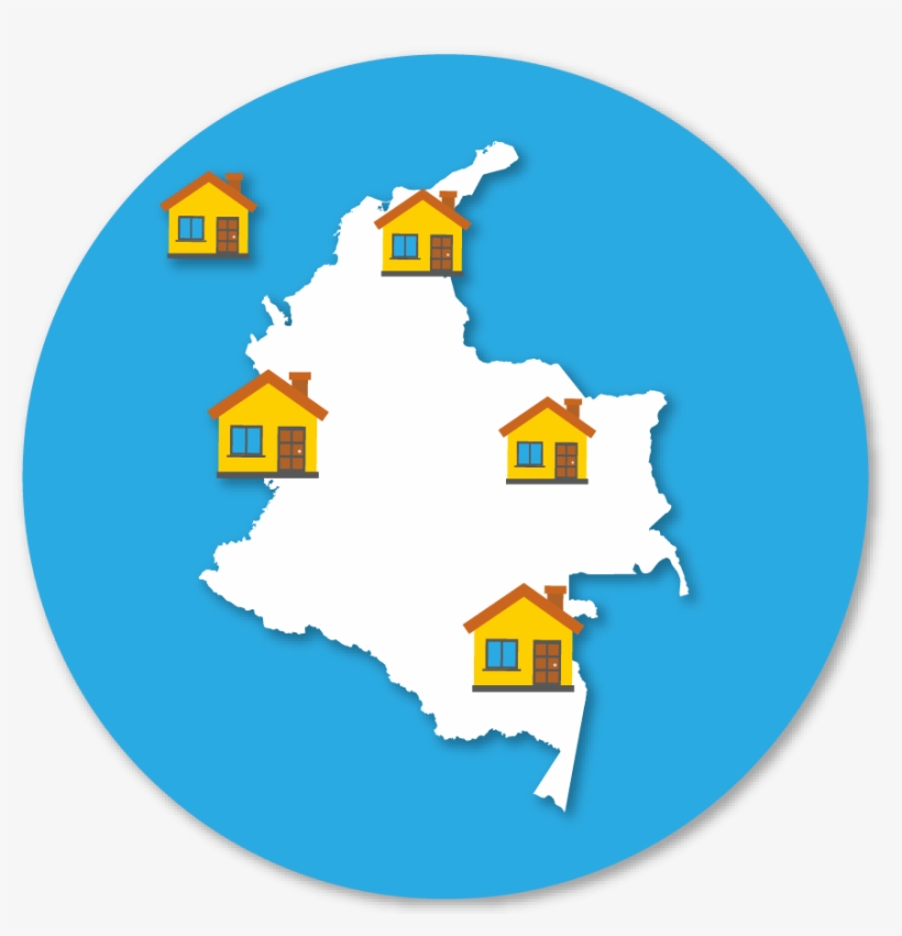 Ubicación - Ecenso - Colombia Blank Map, transparent png download