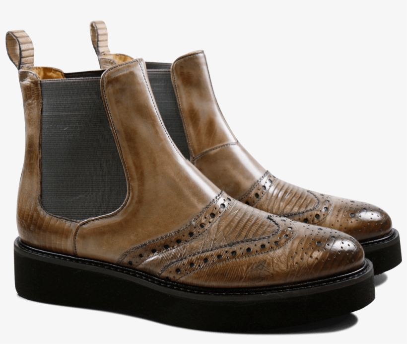 Ankle Boots Molly 5 Guana Light Grey Elastic Grey Xl - Chelsea Boot, transparent png download