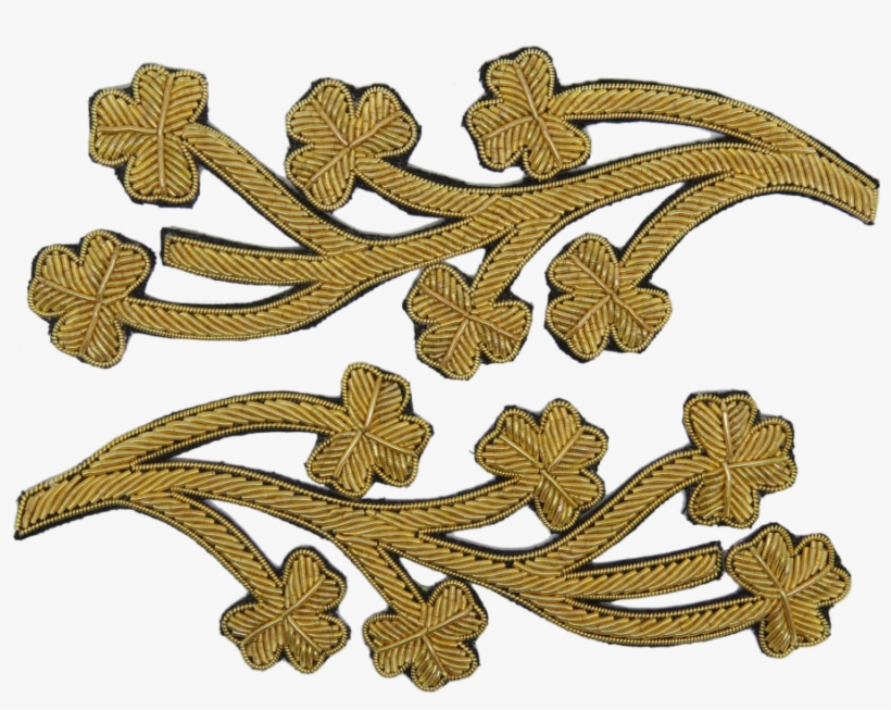One Pair Of Gold Shamrock Repeat Patterns Gilt - Illustration, transparent png download